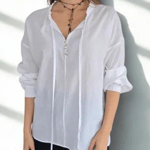 Blusa 100% Algodón, color Blanco
