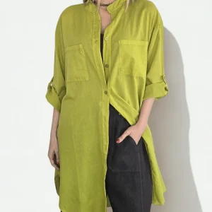 Blusa Italiana Larga, color Pistacho