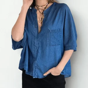Blusa Italiana Jeans, color Azul