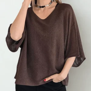 Sweater Italiano de Hilo, color Chocolate