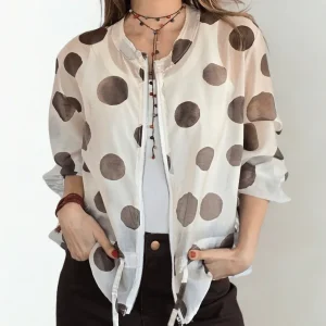 Chaqueta Italiana Lunares, fondo Beige