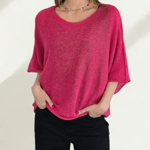 Sweater Italiano de Hilo, color Frambuesa
