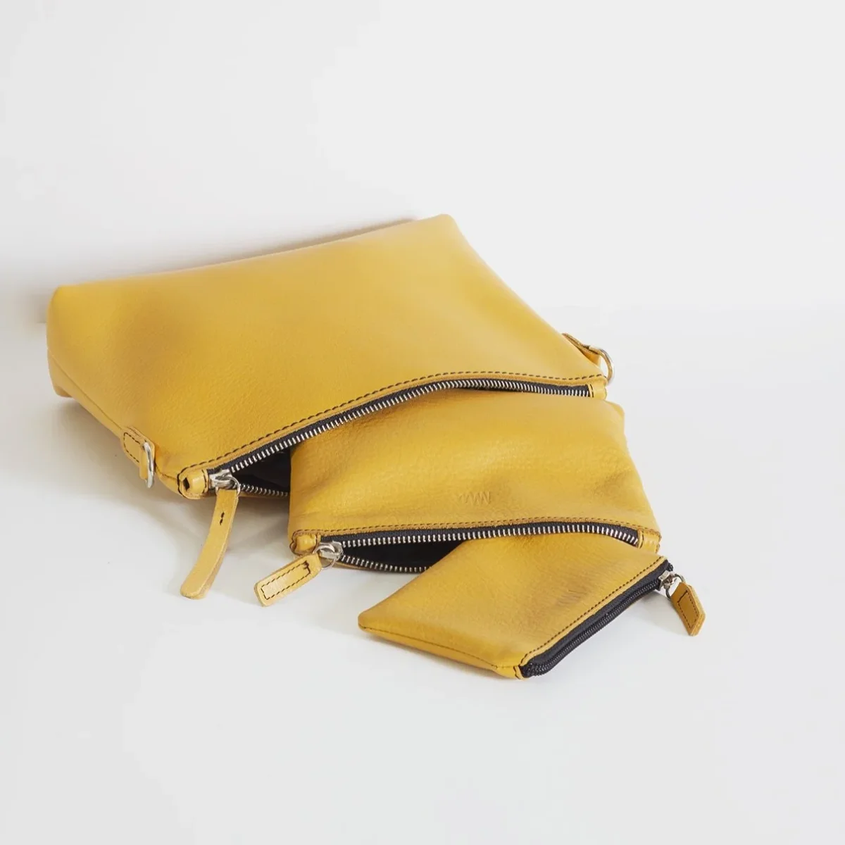 Cartera de cuero amarilla - Imagen 7